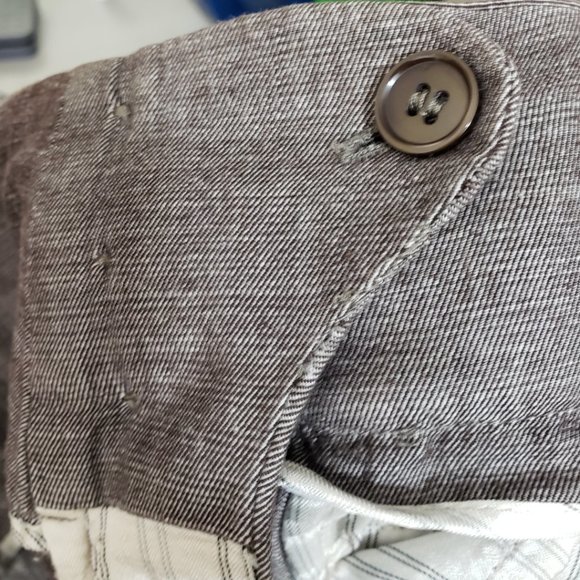 ANTHROPOLOGIE, ELEVENSES Size 6 Gray, Taupe 100% Cotton, Wide Leg Pants - Picture 8 of 10
